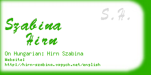 szabina hirn business card